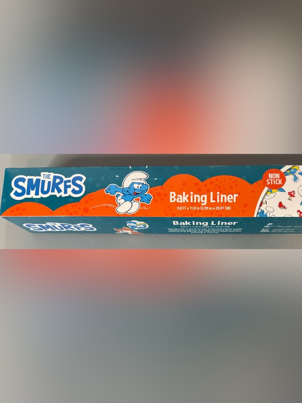 The Smurfs themed Baking Liner - Blue & Orange non-stick baking sweets kitchen